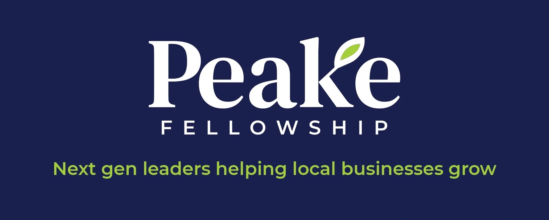 Peake Fellowship logo and tagline splash image