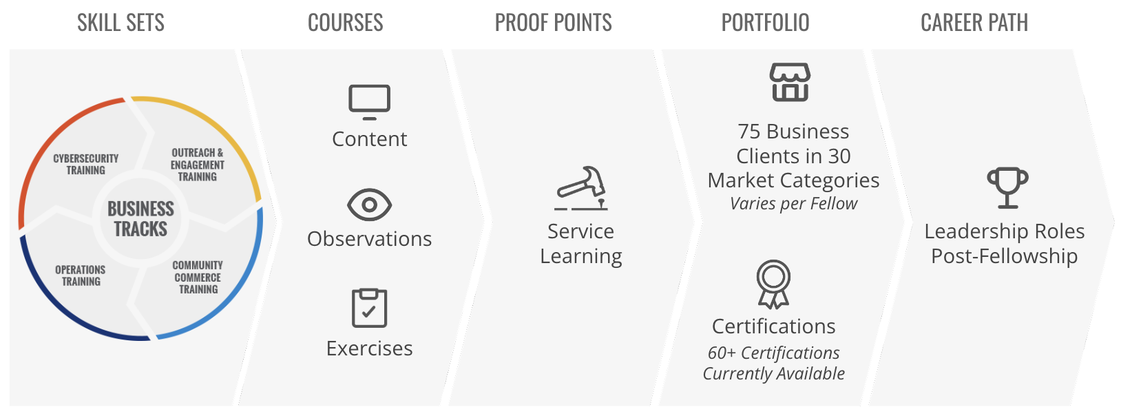 Fellowship business tracks and skill sets